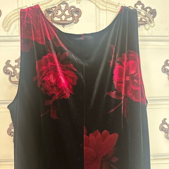 Vintage Velvet Floral Dress‎ - Picture 5 of 16